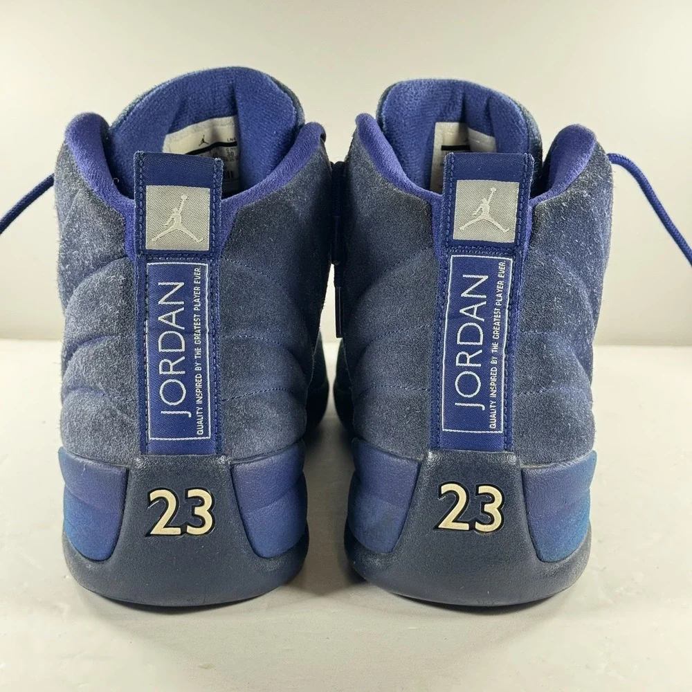 Nike Air Jordan 12‎ Retro Deep Royal Blue Suede Sneaker 130690-400 Men's Size 12